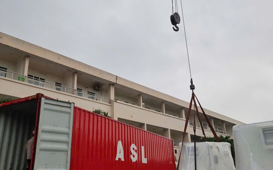 Thành An E&T giao hàng AHU Huber & Ranner cho dự án Bệnh viện Nhi Quảng Ngãi