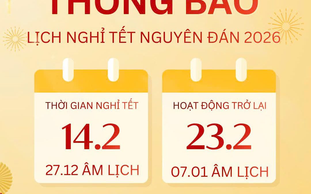 THÀNH AN E&T THÔNG BÁO NGHỈ TẾT NGUYÊN ĐÁN 2026